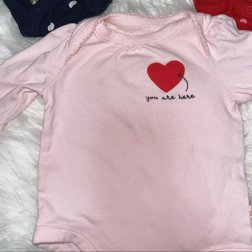 0-3M GAP baby girl long sleeve bodysuits - Picture 2 of 5